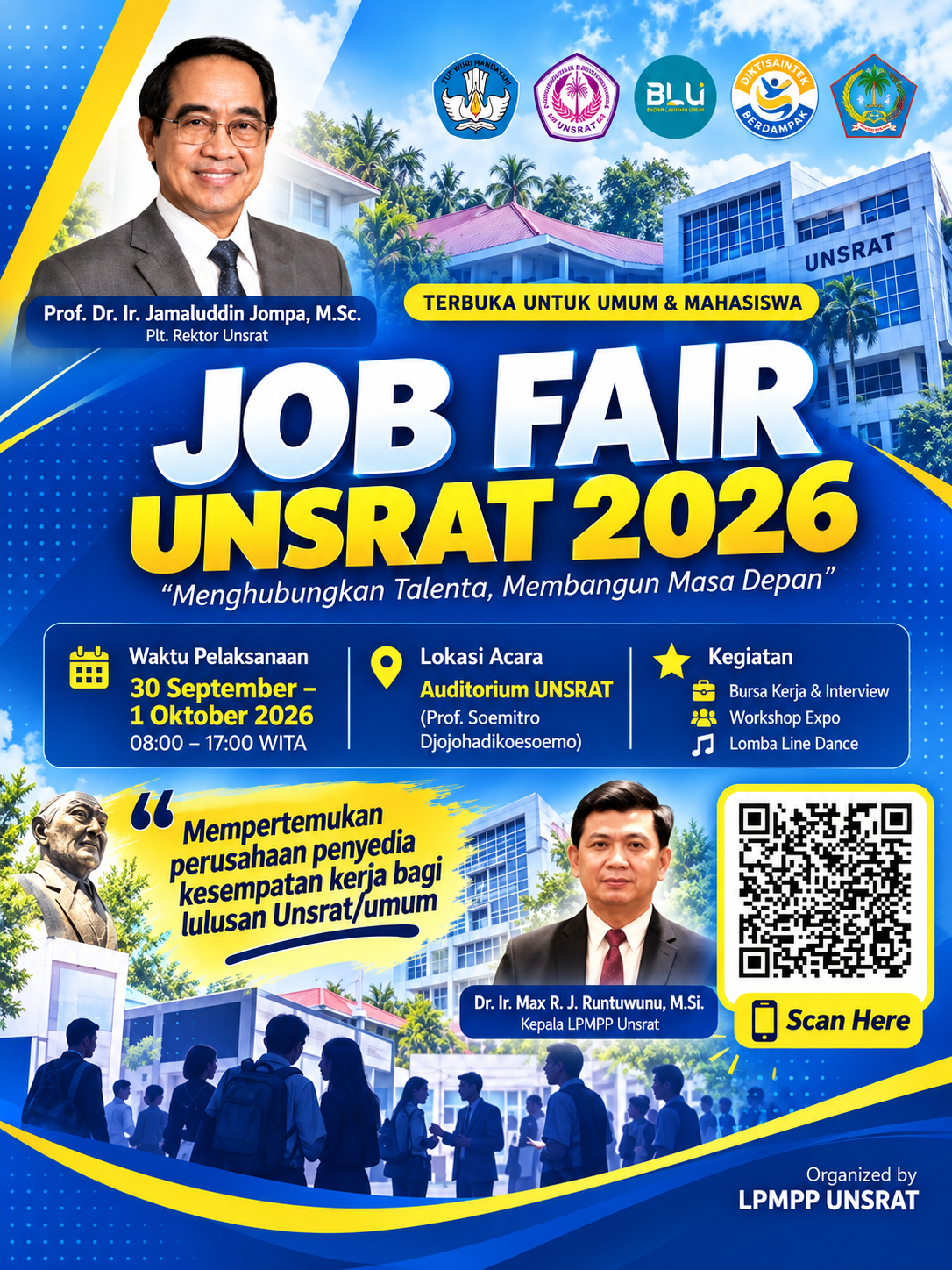 Poster kegiatan Job Fair Unsrat 2026